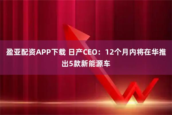 盈亚配资APP下载 日产CEO：12个月内将在华推出5款新能源车